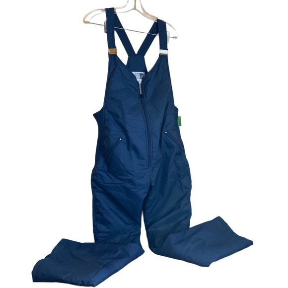 M.I.D. USA Navy Snow Bib Overalls Unisex Adult XL Nylon & Polyester - Picture 3 of 5
